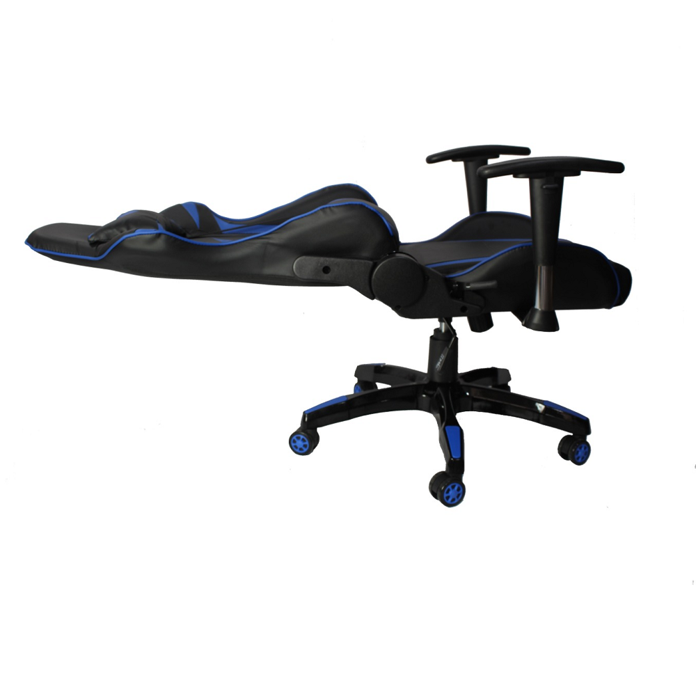Cadeira De Escritório Office Pro Gamer Craft Preta e Azul - Imagem 3